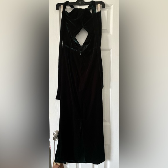 New Vici Velvet Winter Poem Dark Green Dress Size Small - Picture 7 of 8